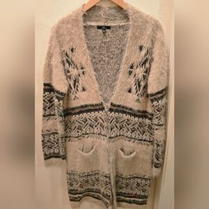 My Michelle Beige Patterned Cardigan Hidden Closure.  Large